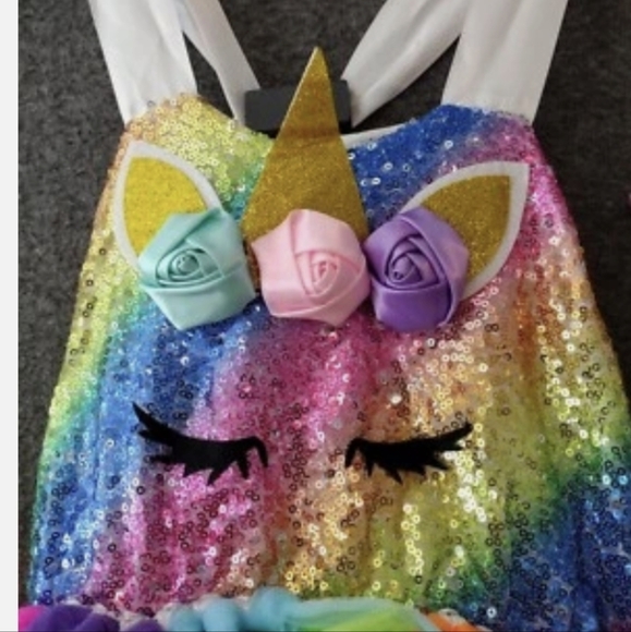None Other - UNICORN 3pc Tutu Dress w Headband & Wings Size 6T NWT  ADORABLE!